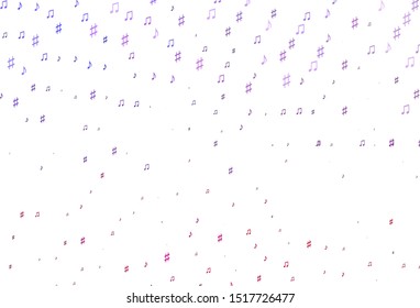 Light Pink, Blue vector texture with musical notes. Decorative design in abstract style with music shapes. Modern design for wallpapers. - Shutterstock ID 1517726477