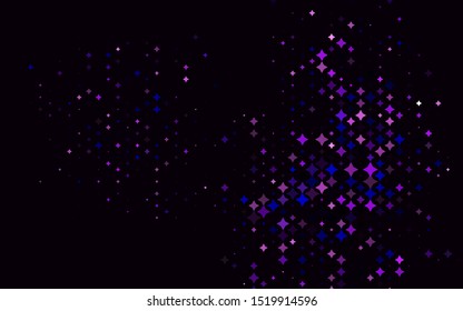 Light Pink, Blue vector texture with beautiful stars. Blurred decorative design in simple style with stars. The template can be used as a background.