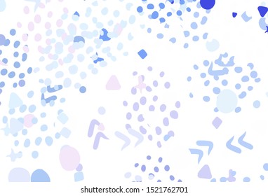 Light Pink, Blue vector texture with abstract forms. Illustration with colorful gradient shapes in abstract style. Best smart design for your business.