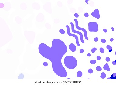 Light Pink, Blue vector texture with abstract forms. Illustration with colorful gradient shapes in abstract style. Modern design for your business card.