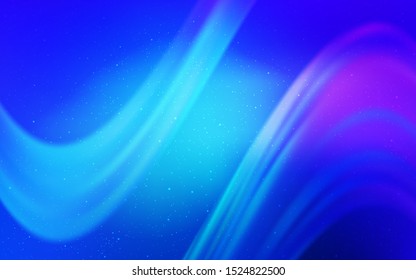 Light Pink, Blue vector texture with milky way stars. Blurred decorative design in simple style with galaxy stars. Pattern for futuristic ad, booklets.