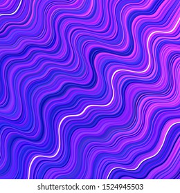 Light Pink, Blue vector texture with wry lines. Bright sample with colorful bent lines, shapes. Pattern for busines booklets, leaflets