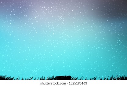 Light Pink, Blue vector texture with milky way stars. Shining colored illustration with bright astronomical stars. Pattern for astronomy websites.
