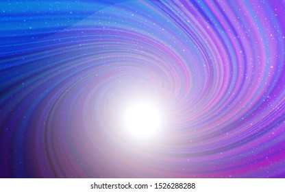 Light Pink, Blue vector texture with milky way stars. Blurred decorative design in simple style with galaxy stars. Best design for your ad, poster, banner.