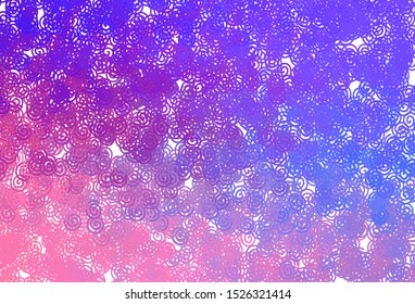 Light Pink, Blue vector texture with bent lines. A sample with colorful lines, shapes. A completely new design for your business.