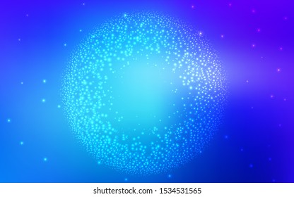 Light Pink, Blue vector texture with milky way stars. Space stars on blurred abstract background with gradient. Pattern for astronomy websites.