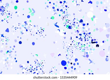 Light Pink, Blue vector texture with abstract forms. Decorative design in abstract style with random forms. Best smart design for your business.