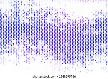 Light Pink, Blue vector texture with disks. Blurred decorative design in abstract style with bubbles. Pattern for futuristic ad, booklets.