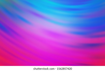 Light Pink, Blue vector texture with curved lines. A completely new colorful illustration in simple style. Abstract style for your business design.