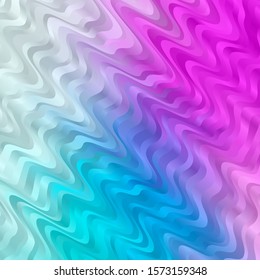 Light Pink, Blue vector texture with circular arc. Colorful illustration in abstract style with bent lines. Template for your UI design.