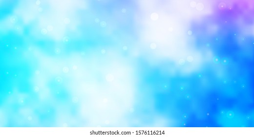 Light Pink, Blue vector texture with beautiful stars. Modern geometric abstract illustration with stars. Best design for your ad, poster, banner.