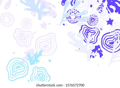 Light Pink, Blue vector texture with abstract forms. Illustration with colorful gradient shapes in abstract style. Modern design for your business card.