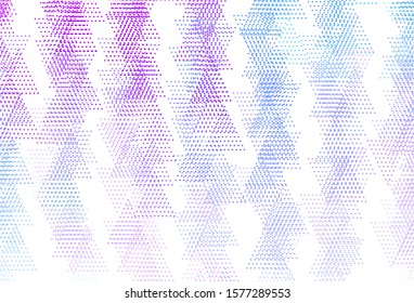 Light Pink, Blue vector texture with triangular style with circles. Beautiful illustration with circles, triangles in nature style. Best design for poster, banner.