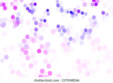 Light Pink, Blue vector texture with disks. Abstract illustration with colored bubbles in nature style. Pattern for ads, leaflets.