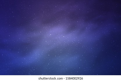 Light Pink, Blue vector texture with milky way stars. Space stars on blurred abstract background with gradient. Pattern for astrology websites.