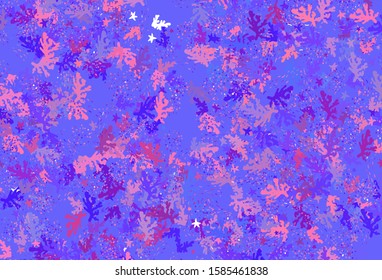 Light Pink, Blue vector texture with abstract forms. Colorful chaotic forms with gradient in modern style. Elegant design for wallpapers.