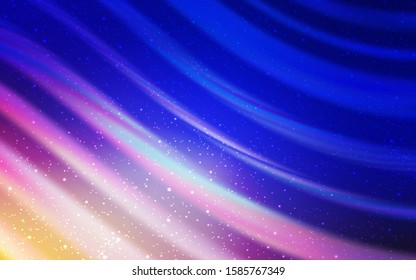 Light Pink, Blue vector texture with milky way stars. Modern abstract illustration with Big Dipper stars. Best design for your ad, poster, banner.