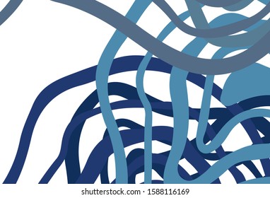 Light Pink, Blue vector texture with curved lines. Modern gradient abstract illustration with bandy lines. Abstract design for your web site.