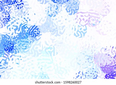 Light Pink, Blue vector texture with abstract forms. Colorful chaotic forms with gradient in modern style. Elegant design for wallpapers.
