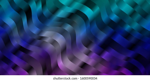 Light Pink, Blue vector texture with circular arc. Colorful geometric sample with gradient curves.  Pattern for websites, landing pages.