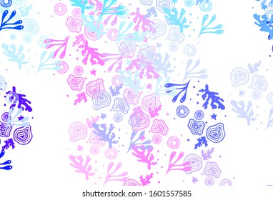Light Pink, Blue vector texture with abstract forms. Illustration with colorful gradient shapes in abstract style. Background for a cell phone.