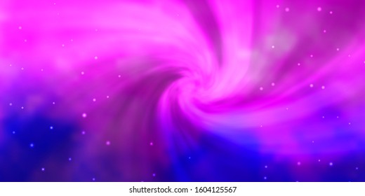 Light Pink, Blue vector texture with beautiful stars. Shining colorful illustration with small and big stars. Design for your business promotion.