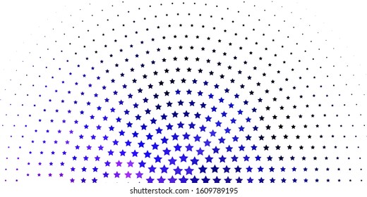 Light Pink, Blue vector texture with beautiful stars. Colorful illustration with abstract gradient stars. Design for your business promotion.