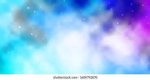 Light Pink, Blue vector texture with beautiful stars. Colorful illustration with abstract gradient stars. Pattern for websites, landing pages.