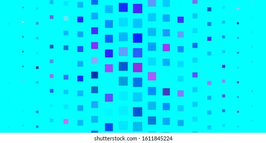 Light Pink, Blue vector texture in rectangular style. Abstract gradient illustration with rectangles. Pattern for commercials, ads.