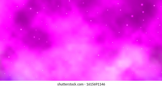 Light Pink, Blue vector texture with beautiful stars. Colorful illustration with abstract gradient stars. Design for your business promotion.