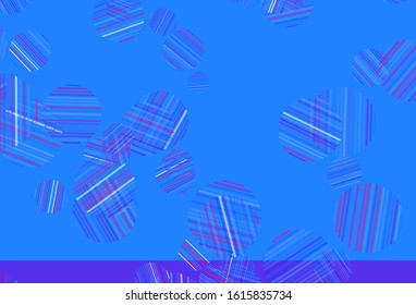 Light Pink, Blue vector texture with disks. Glitter abstract illustration with blurred drops of rain. Pattern for futuristic ad, booklets.