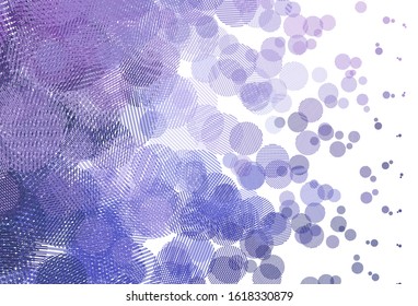 Light Pink, Blue vector texture with disks. Blurred decorative design in abstract style with bubbles. Pattern for beautiful websites.