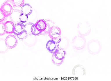 Light Pink, Blue vector texture with disks. Abstract illustration with colored bubbles in nature style. Design for poster, banner of websites.