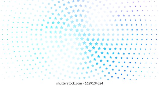 Light Pink, Blue vector texture with beautiful stars. Decorative illustration with stars on abstract template. Pattern for new year ad, booklets.
