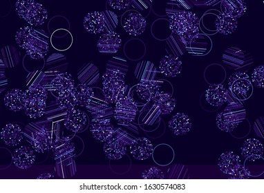 Light Pink, Blue vector texture with disks. Blurred decorative design in abstract style with bubbles. Pattern for beautiful websites.