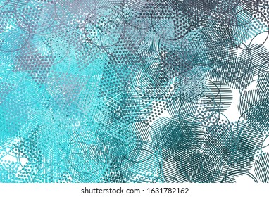 Light Pink, Blue vector texture with triangular style with circles. Illustration with set of colorful circles, triangles. Template for wallpapers.