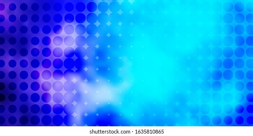 Light Pink, Blue vector texture with disks. Colorful illustration with gradient dots in nature style. Pattern for websites.