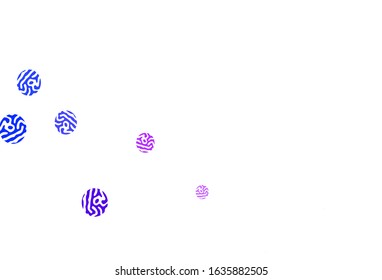 Light Pink, Blue vector texture with disks. Blurred decorative design in abstract style with bubbles. Pattern for beautiful websites.