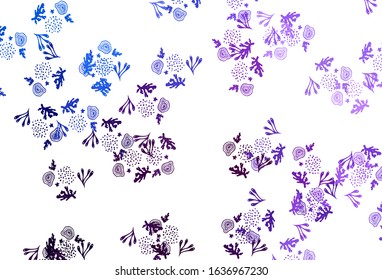 Light Pink, Blue vector texture with abstract forms. Modern abstract illustration with colorful random forms. Elegant design for wallpapers.