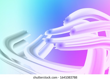 Light Pink, Blue vector texture with bent lines. Colorful illustration in abstract style with gradient. Template for cell phone screens.