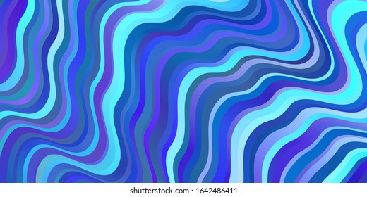 Light Pink, Blue vector texture with curves. Brand new colorful illustration with bent lines. Pattern for websites, landing pages.