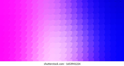 Light Pink, Blue vector texture with disks. Illustration with set of shining colorful abstract spheres. Pattern for business ads.