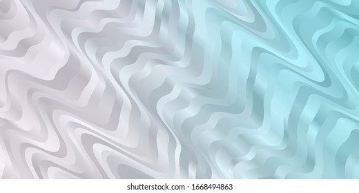 Light Pink, Blue vector texture with wry lines. Abstract illustration with bandy gradient lines. Pattern for booklets, leaflets.