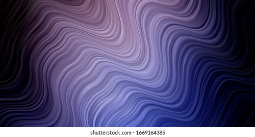 Light Pink, Blue vector texture with curves. Colorful geometric sample with gradient curves.  Template for your UI design.