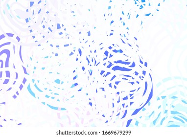 Light Pink, Blue vector texture with abstract forms. Colorful chaotic forms with gradient in modern style. Background for a cell phone.