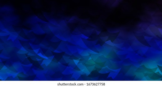 Hellrosa, blaue Vektorillustration mit Poly-Stil mit Würfeln. Abstrakte Illustration mit bunten Linien, Würfeln. Muster für Werbespots.