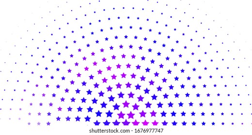 Light Pink, Blue vector texture with beautiful stars. Modern geometric abstract illustration with stars. Pattern for new year ad, booklets.