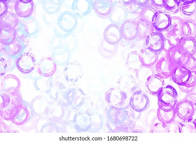 Light Pink, Blue vector texture with disks. Abstract illustration with colored bubbles in nature style. Pattern for textures of wallpapers.
