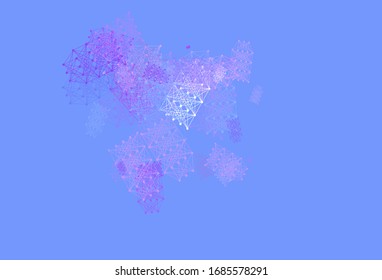 Light Pink, Blue vector texture with artificial intelligence concept. Shining colorful illustration with real structure of AI. Design for depiction of cyber innovations.