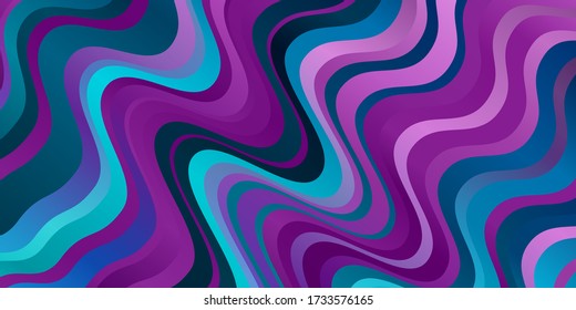 Light Pink, Blue vector texture with curves. Abstract gradient illustration with wry lines. Pattern for commercials, ads.